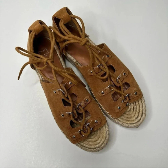 Marc Fisher Women’s Vally Lace-Up Platform Espadrille Sandals Size 9 - Picture 3 of 10